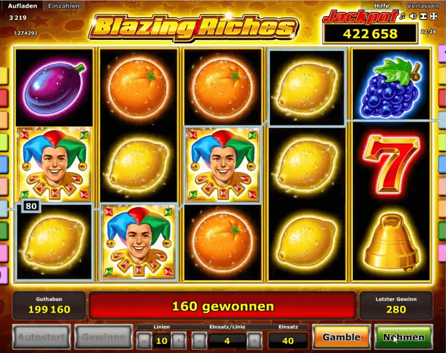 Blazing Riches Ingame Screener