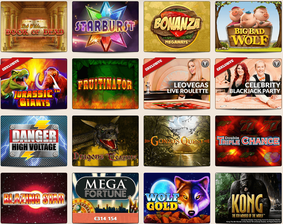 Das Slotspielangebot von LeoVegas