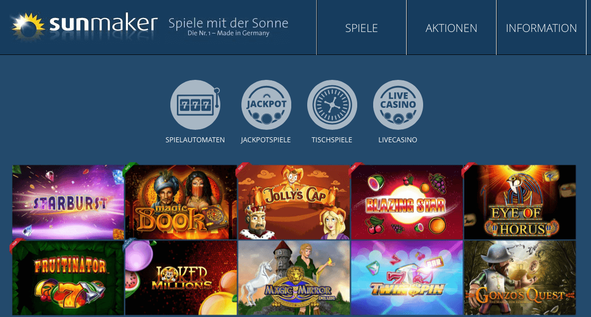 Sunmaker Webseite