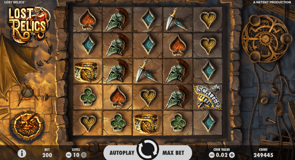 Lost Relics Slot Screenshoot