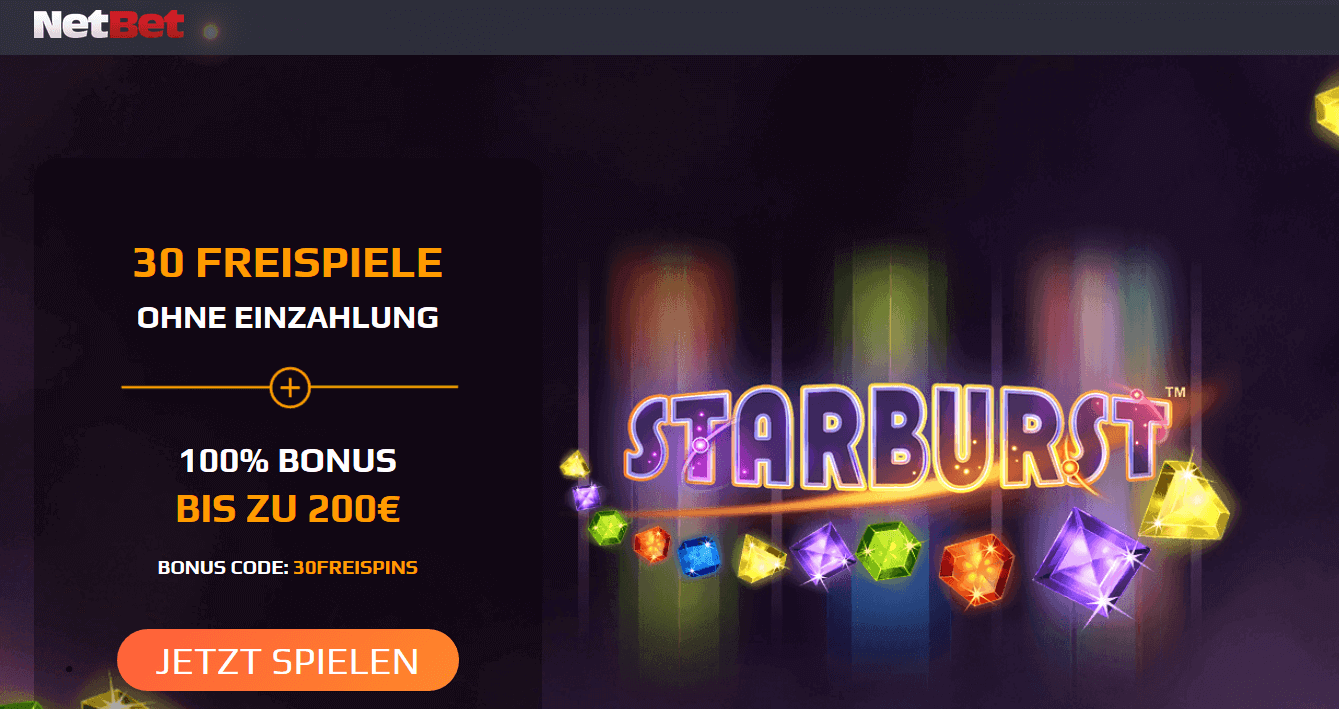 NetBet Casino 30 FS ohne Einzahlung