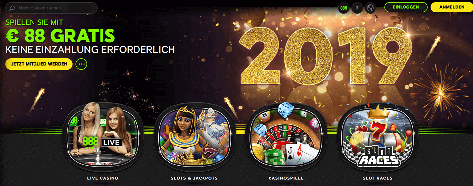 88 Euro Gratis bei 888Casino
