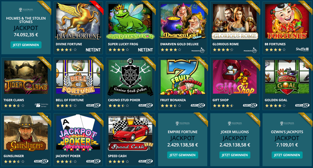 platin casino jackpots