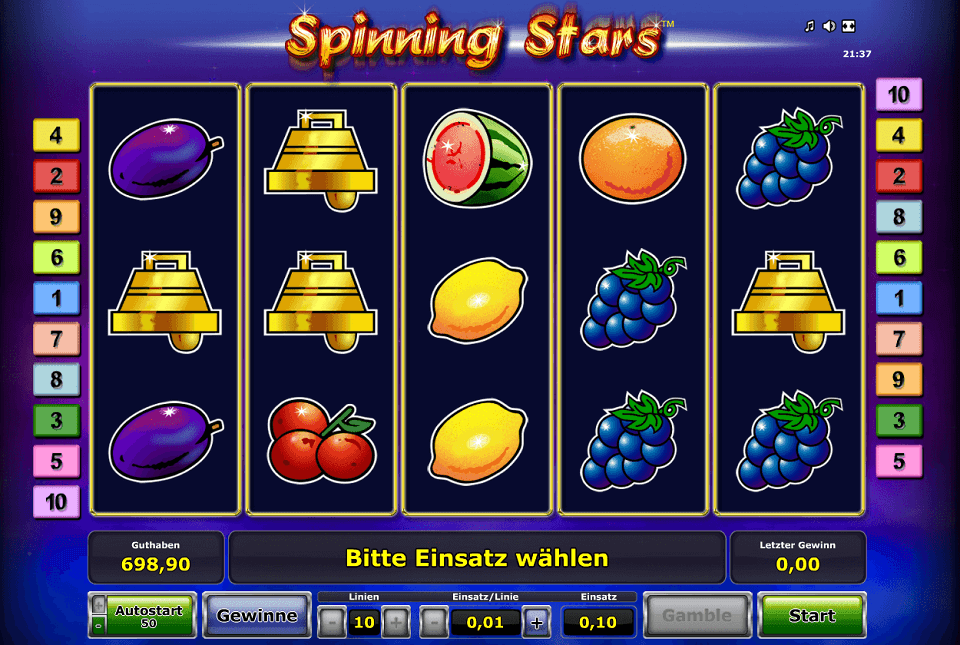 spinning stars novoline