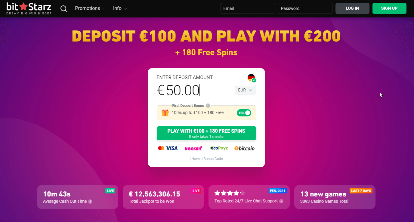 2021 02 24 01 09 01 Bitcoin Casino Multi award Winning Bitcoin Casino BitStarz