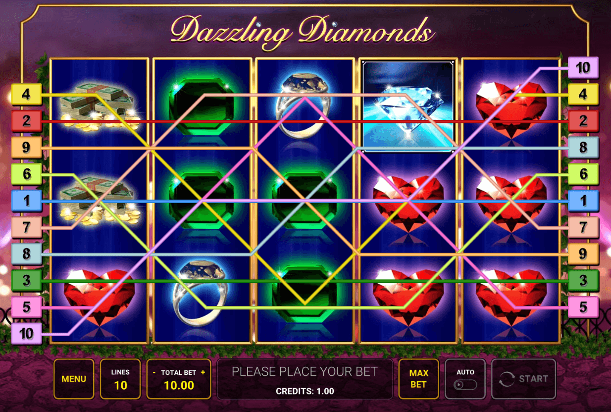 DAZZLING DIAMONDS Gewinnlinien