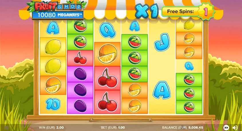 Fruit Shop Megaways bietet 6 Walzen