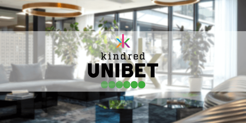 Foto van kindred group kantoor met logo van kindred group en unibet 830x415 1