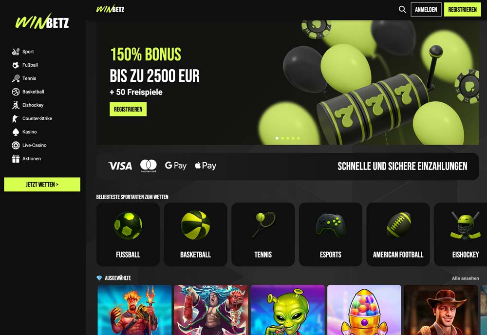 Winbetz Casino Website